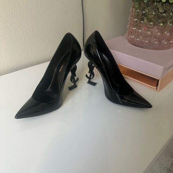 Opyum Point-Toe Heel Patent Leather Pumps - Picture 3 of 6